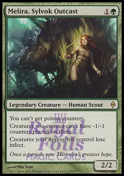 Melira Sylvok Outcast 1x FOIL NPH MTG New Phyrexia Rare MINT green - Image 1