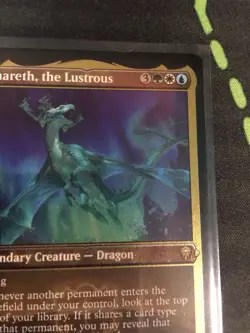 MTG Magic The Gathering Amareth, The Lustrous Foil Etched CMR Rare Dragon - Image 2