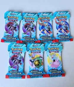 7 Packs Pokemon TCG Journey Together Sleeved Booster Pack Bundle New Sealed - Image 2