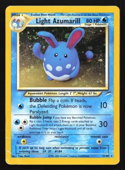 Pokemon Light Azumarill 13/105 WotC Neo Destiny Holo Rare HP - Image 1