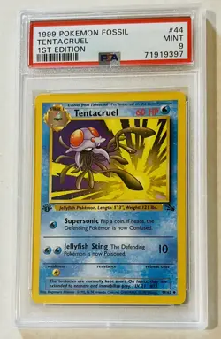 1999 Pokemon Fossil 1st Edition #44 Tentacruel PSA 9 MINT - Image 3