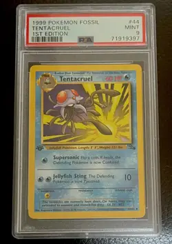1999 Pokemon Fossil 1st Edition #44 Tentacruel PSA 9 MINT - Image 5
