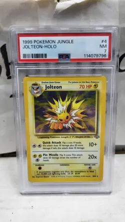 1999 JOLTEON HOLO RARE JUNGLE POKEMON TCG PSA 7 NEAR MINT #4/64 - Image 2