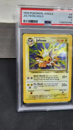 1999 JOLTEON HOLO RARE JUNGLE POKEMON TCG PSA 7 NEAR MINT #4/64 - Image 4