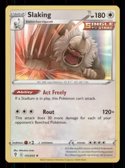 Slaking SWSH07: Evolving Skies #131/203 Holo Rare Pokemon LP - Image 1