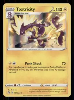 Toxtricity (107) SWSH08: Fusion Strike #107/264 Holo Rare Pokemon LP - Image 1