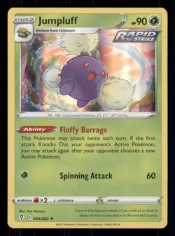 Jumpluff SWSH07: Evolving Skies #004/203 Holo Rare Pokemon LP - Image 1