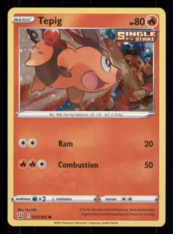 Tepig (Cosmos Holo) Miscellaneous Cards & Products #023/163 Promo Pokemon LP - Image 1
