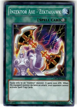 YuGiOh Order of Chaos Card ORCS-EN000 SR Inzektor Axe - Zektahawk - Image 1