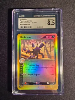 Pokemon TCG Umbreon 24/100 Sandstorm Reverse Holo CGC 8.5 English (not PSA) - Image 1