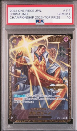 One Piece Card Borsalino OP02-114 SR Championship 2023 Top Prize Japanese PSA 10 - Image 1
