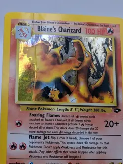 Blaine's Charizard 2/132 Gym Challenge Holo Pokemon Card 2000 WOTC DMG - Image 2