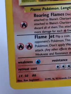 Blaine's Charizard 2/132 Gym Challenge Holo Pokemon Card 2000 WOTC DMG - Image 5