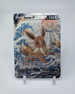 Custom EEVEE Textured Foil Holo Eevee Card Eevee V READ DESCRIPTION BELOW - Image 1