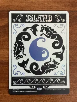 Island Foil MTG Secret Lair Alien 889 0889 Bonus Card - Image 1