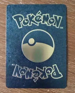 Pokemon Pikachu Fan Art Card Cosplay Mega Ampharos Black Gold Foil Holo Metal - Image 2