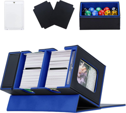 Commander Deck Box for MTG, Card Deck Box with Dice Tray and Display Window, Fit - Image 1
