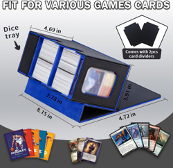 Commander Deck Box for MTG, Card Deck Box with Dice Tray and Display Window, Fit - Image 4