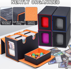 Commander Deck Box for MTG, Card Deck Box with Dice Tray and Display Window, Fit - Image 5