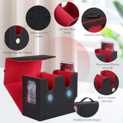 Card Deck Box for MTG with Commander Display, 2 in 1 Card Storage Box with Dice - Image 5