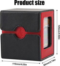 Card Deck Box for Trading Cards with Dice Tray, Holds 100+ Double-Sleeved Cards - Image 5