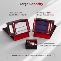 MTG Commander Deck Box with Dual Commander Display, Patented Card Deck Box Fits - Image 3