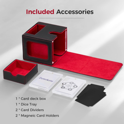 MTG Commander Deck Box with Dual Commander Display, Patented Card Deck Box Fits - Image 5