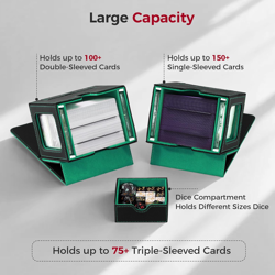 MTG Commander Deck Box with Dual Commander Display, Patented Card Deck Box Fits - Image 3