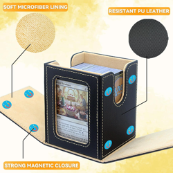Card Deck Box for MTG Commander Deck, Fits 100+ Cards, Magnetic Card Box Organiz - Image 3