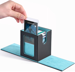 MTG Deck Box with Commander Window Display, Trading Card Storage Box Holds 100 D - Image 1