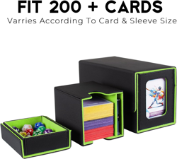 MTG Commander Deck Box - Portable Double Card Deck Box Fits 200 Double Sleeved C - Image 2