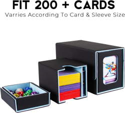 MTG Commander Deck Box - Portable Double Card Deck Box Fits 200 Double Sleeved C - Image 2