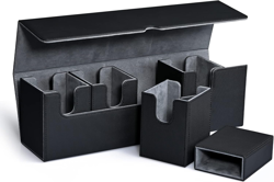 Card Deck Box with Dice Tray for MTG, 5 in 1 Card Deck Case Holds 800+ Unsleeved - Image 1