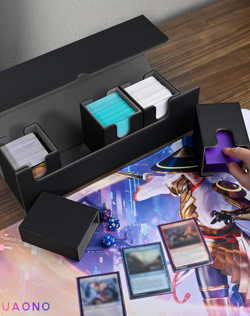 Card Deck Box with Dice Tray for MTG, 5 in 1 Card Deck Case Holds 800+ Unsleeved - Image 4