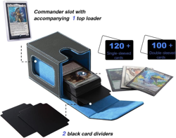 MTG Deck Box for Commander Display,Card Deck Box Fits 100 Double Sleeved Cards,T - Image 3