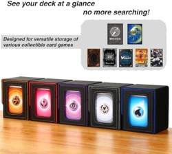 MTG Deck Box for Commander Display,Card Deck Box Fits 100 Double Sleeved Cards,T - Image 4