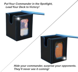 MTG Deck Box for Commander Display,Card Deck Box Fits 100 Double Sleeved Cards,T - Image 2
