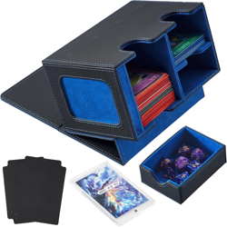 Card Storage Box with Dice Tray, Prime Card Display Commander Deck Box Magic the - Image 1