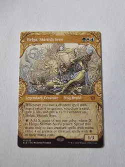 Helga, Skittish Seer Showcase Near Mint, English Bloomburrow MTG Magic Card - Image 1
