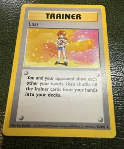 Pokemon Card Lass 75/102 Base Set Shadowless Vintage WOTC Rare Original EX 1999 - Image 1