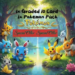 1x Graded 10 Card and 1x Pokemon Mystery Pack - Image 1