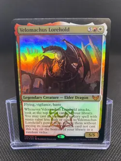 MTG Velomachus Lorehold - Strixhaven: School of Mages NM/Foil Silver Stamped - Image 1