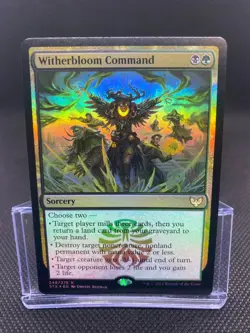 MTG Witherbloom Command - Strixhaven: School of Mages NM/Foil Silver Stamped - Image 1