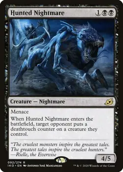 Hunted Nightmare #092/274 MTG Ikoria: Lair of Behemoths IKO Rare Near Mint - Image 1