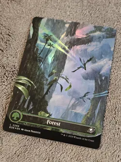 REGULAR FOIL Edge of Eternities EoE Forest, Full Art Land, MTG Full Art, 371 - Image 1