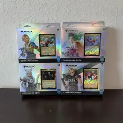 MAGIC THE GATHERING MTG FINAL FANTASY COLLECTOR COMMANDER - FULL SET of 4 - Image 1