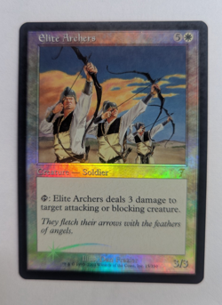 Magic Mtg FOIL Core Set 7th Edition Elite Archers lightly played - Image 1