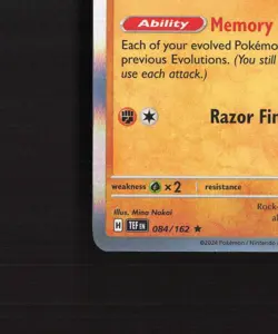 Relicanth 084/162 Temporal Forces Holo Rare Pokemon Card NM - Image 5