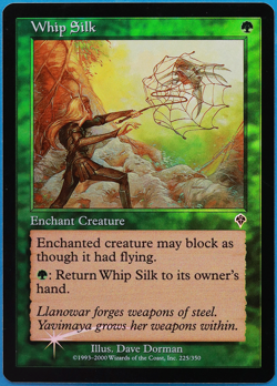 Whip Silk FOIL Invasion NM Green Common MAGIC MTG CARD (ID# 500682) ABUGames - Image 1