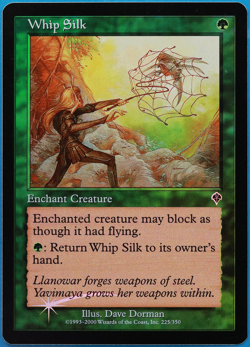 Whip Silk FOIL Invasion NM Green Common MAGIC MTG CARD (ID# 500681) ABUGames - Image 1